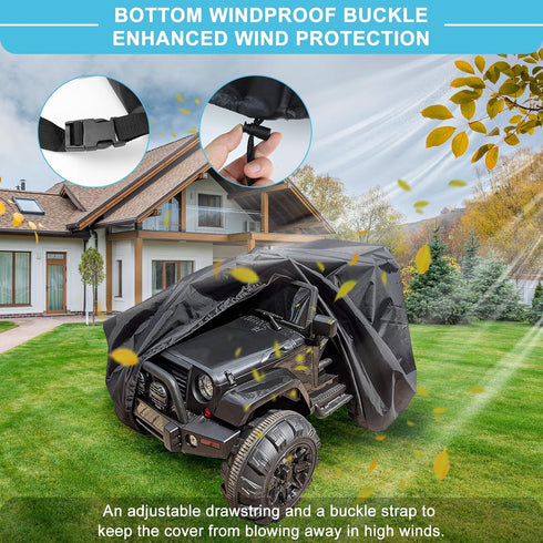 tonhui Large Ride-On Truck Toy Car Cover, Outdoor Cover for Power Wheels, Kids Electric Car Cover Waterproof All