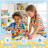 80 3 4 5 6 7 8 cossy Mini Magnetic Tiles, PCS Magnet Tiles Travel Toys with Iron Box, Travel Magnetic Tiles