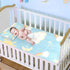 SyXIOP 28" 52" Blue White Clouds and Rainbow Cooling Baby Waterproof Crib Mattress Cover x Breathable Bed Pads Washable