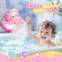 Light Up Bath Toys, Dinosaur Bath Bubble Machine with Colourful Light for Kids Ages 1-5, Birthday Gift