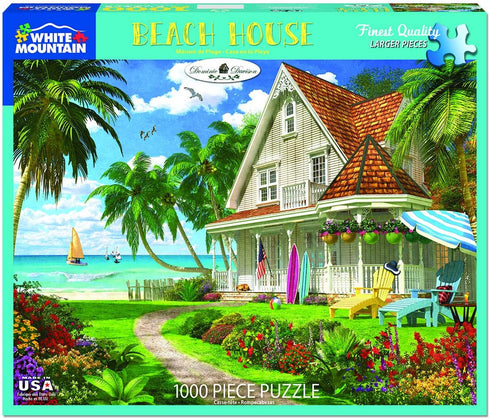 White Mountain Beach House - 1000 Piece Jigsaw Puzzle