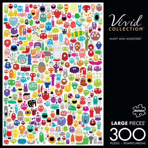 Buffalo Games - Nicolas Gouny - Many Mini Monsters - 300 Piece Jigsaw Puzzle for Adults 14 and up Challenging Puzzle Perfect for Game Nights - Finished Puzzle Size is 21.25 x 15.00