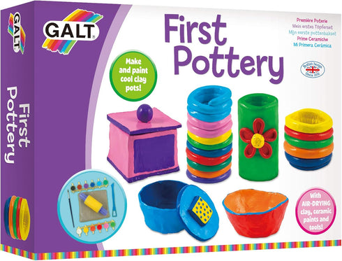 Galt Toys First Pottery Kids' Craft Kits, Clay and Paint for Ages 6 Years Plus