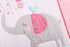 JAHbaby 3 Set Set PCs Pink Embroidery Elephant Nursery Crib Bedding Quilt Fitted Sheet Skirt Baby Girl Elephant Themed