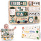 KALOTOYS Large Montessori Busy Board for Baby & Toddlers 1-3 17-Inch Wooden