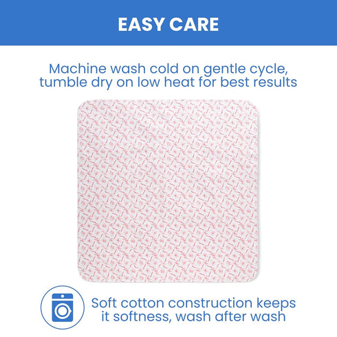 100% 30x30 Inches (Pack 4), Delta Children Cotton Flannel Baby Receiving Blankets for Girls and Boys of Pink Floral