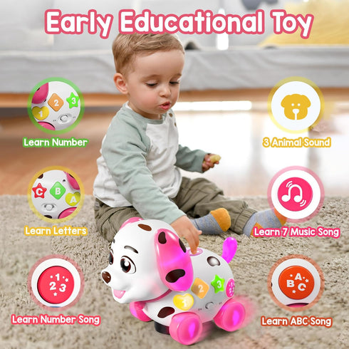 1 1st 6-12-18 1 ToddlerCley Musical Puppy Toys for Year Old Girl Gifts, Birthday Gril Gift, Bilingual Baby Toy Months