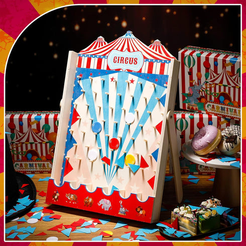 Fulmoon Disk Drop Game with 8 Disks, Circus Carnival Family Board Game for Birthday Party Activities