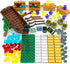 Money Treasure Chest City Bank Accessories, Building Block Pirate Ships, Maps, Dollar Gems, Bricks, and Cash Parts