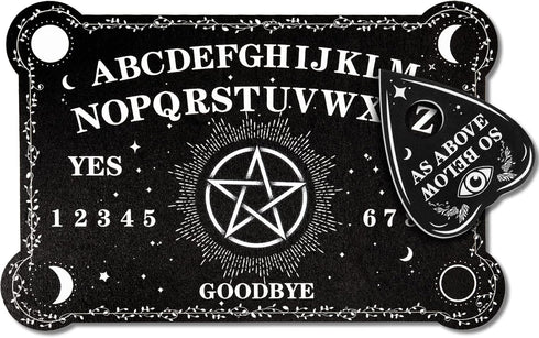 Pendulum Dowsing Divination Board Set Black Wooden Talking Board with Planchette Accessories