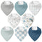 Muslin Baby Bibs 8 Pack, Baby Bandana Drool Bib for Drooling and