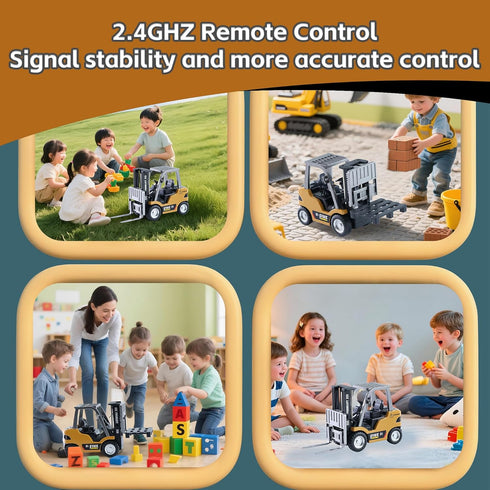 Cranes,1/64 Truck,2 1 GRANTLEY Remote Control RC Forklift Mini Rechargeable Forklift in Transform Lift Fork & Hook