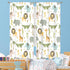 42W 63H Inch MESHELLY Kids Safari Curtains X Rod Pocket Cute Cartoon Animals Baby Boy Nursery Bedroom Decor Woodland