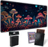 TCG Playmat Board Game Mat, Plus 50 Pcs Card Sleeves, 24 x 14 Neon Mushroom Game Mousepad with Soft Surface