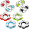 Hicarer 8 Pieces Fidget Toys Set, 4 Flippy Roller Chains and 4 Six Roller Bike Chains for Adults and Teenagers (Red,