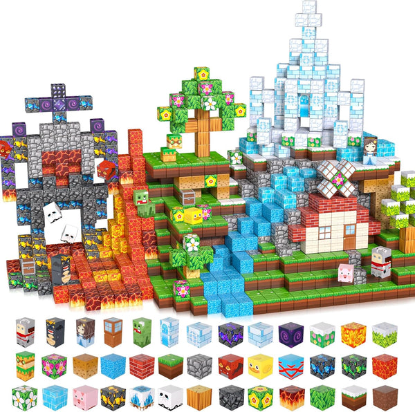 200PCS Magnetic Building Blocks, Magnet Toys Magnetic Cubes, Magnetic Blocks for Kids