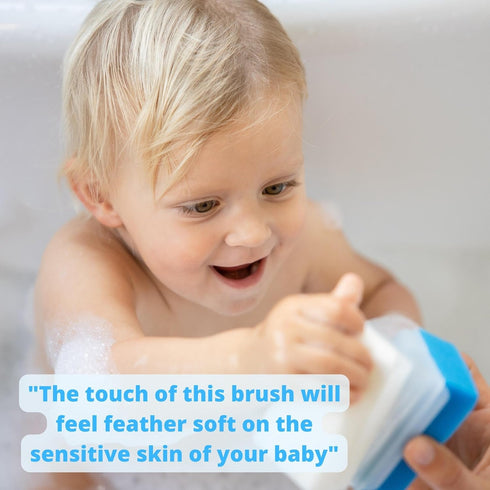 (5-Pack) Cradle Cap Brush for Babies - Baby Sponge for Bathing Newborn Bath Essentials | Cradle Cap Treatment | Baby