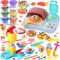 2 in 1 Color Dough Sets for Kids Ages 2-4-8, Kitchen Creations