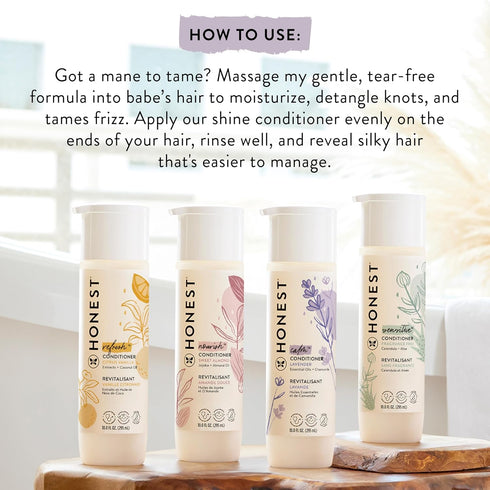 The Honest Company Silicone-Free Conditioner, Gentle for Baby, Lavender Calm, 10 fl oz