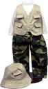 The Queen's Treasures 18 Inch Doll Clothes & Accessories, 4 Pc Fishing Outfit with Pants, Hat, Vest & Shirt, Compatible for Use with American Girl Dolls, Doll NOT Included