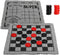 Yarlung Giant Checkers Set, 3 in 1 Jumbo Tic Tac Toe Game with Reversible Rug for Family Camping Lawn Games