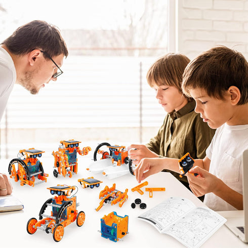 13-in-1 8-12, 8 9 10 11 12 STEM Education Solar Robot Toys for Age DIY Building Science Experiment Robots Kit Birthday