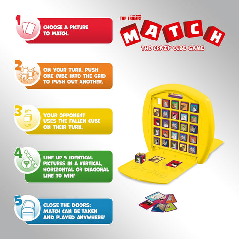 Top Trumps Match Game Cats - Family Board Games for Kids and Adults, Matching and Memory Game for 2 Players