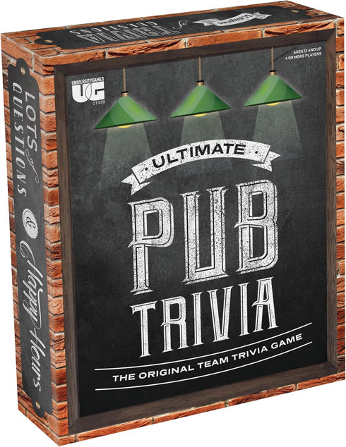 University Games Ultimate Pub Trivia Team Game for Adults - Pursuit of Trivial Knowledge, 4 or More Players, Ages 12+