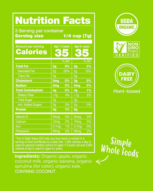 6 Pack Amara Organic Fruit Bites Apple Kale - No Artificial Colors/Dyes, Added Sugar, Dairy-Free Fruit Snacks, Made