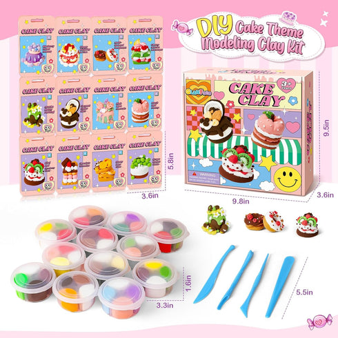 GLANFOIO 12 4-12+ Air Dry Clay for Kids Modeling Clay Kit, Box Model Magic Arts and Crafts for Kids with Tools
