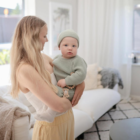 Symmetrical 6-18 FRIGG Lucky SilkySoft Silicone Baby Pacifier | Made in Denmark | BPA-Free (White Lilac/Twilight Mauve