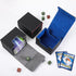 Weewooday 3 Pieces Leather Deck Card Boxes - Compatible with MTG for 100 Plus Cards (Black, Black Red, Black Blue)