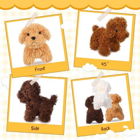 Sosation 20 Pcs Mini Plush Stuffed Puppy Bulk Gift Toy for Kids, Soft Plush Dog for Goodie Bag Fillers