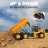 9-Channel 1:18 6-Wheel 6 100-Min 2026 Mighty RC Dump Truck Toy | Scale All-Terrain Construction Vehicle with Lights