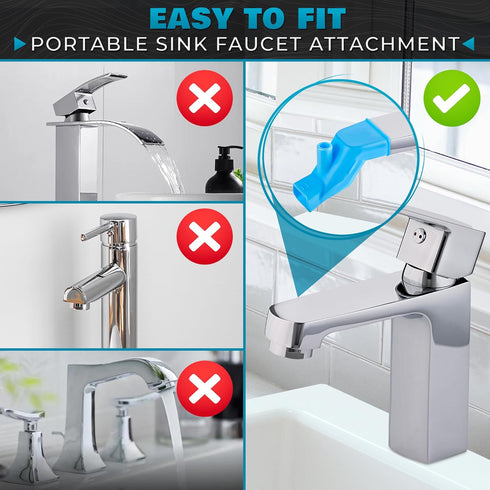 3Pcs Sink Extender for Toddlers - Faucet Cover for Kids Bath, Toddler Sink Extender for Bathing