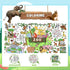 Poster,35x72Inch Drunze Giant Coloring Zoo Animal Activity Drawing Paper Coloring Table Cover,DIY Zoo Poster Table