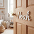 Pabawa Name Sign for Nursery Wooden Name Plaque Baby Girl Wall Decor Boys Room Nameplate Birthday Laser Cut Letters