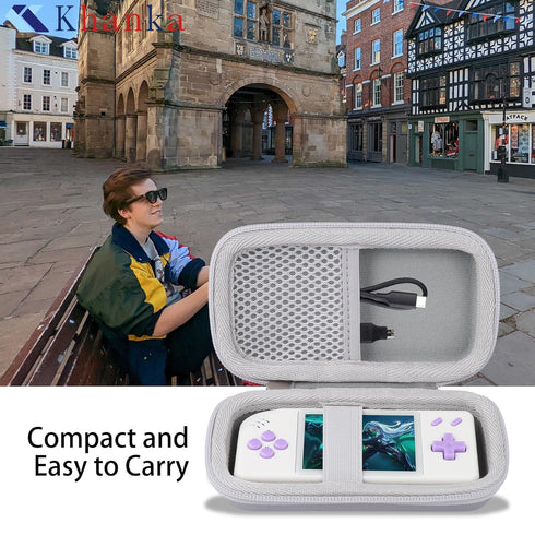 khanka Hard Travel Case for RG28XX Retro Handheld Game Console, Case Only, White