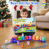 Set 2-4, Counting 1 2 3 Train for Toddlers Electric Toy Train with Farm Animals & Music & Lights, Montessori & Sorting