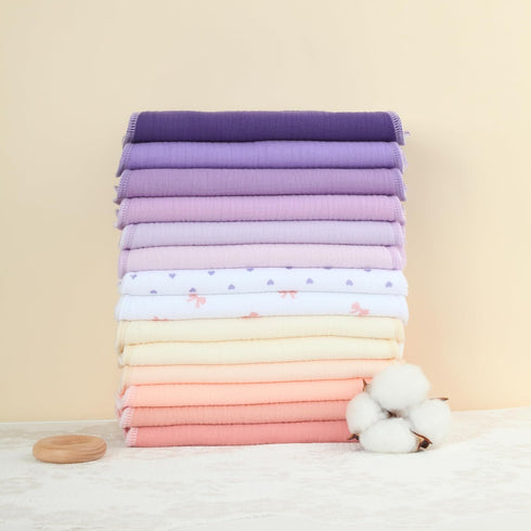 19" 9", 14-Pack Muslin Burp Cloths x Baby Burping Clothes, Large Extra Soft Absorbent for Unisex Newborn Boys
