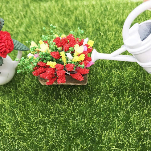 Dollhouse Decoration Plant Pots - Miniature Green Potted Bonsai Model Accessories, 1:12 Scale