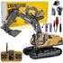 Dogern RC Excavator Toy for Boys 3-12, 3-IN-1 Bucket/Claw/Drill, 2.4GHz 14 Channel Construction