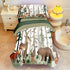 CKOU CCOO 4 Set, Set Set Pieces Woodland Animal Toddler Bedding Forest Deer Bear Fox Bed Comforter for Boys Girls, Cute