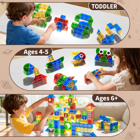 3-5, 115 4-8, 3-5 Magnet Toy for Toddlers Pieces Magnet Building Toys for Kids Preschool Educational Christmas Birthday