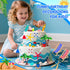 LHSYFBZ 36 Pcs Beach Miniature Dollhouse Decoration, Beach Cake Decorations, Umbrella Palm Chair Miniature Toys for DIY