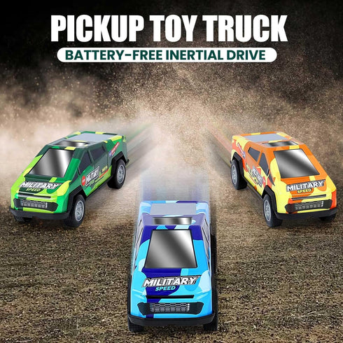 7.1 Inch Set 1/32 3 Pack, 3 4 5 6 7 8 9 Monster Truck Kid Toys ,Push and Go Friction Power Pull Back Wind up Race