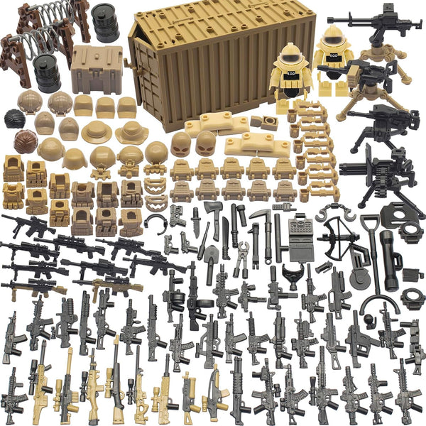 Special Military Soldier Style Weapon Sets - Military Weapon Pack Accessories Kits, Compatible with Major Mini Figure