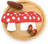 Agkvw Mushroom Garland - Red Glitter Mushroom Banner, Woodland Party Decor, Mushroom Theme Birthday Decorations, Fairy