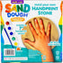 Made By Me! DIY 7-inch Handprint Stone Kit - Sand Dough Sculpt & Paint Creations, Mess-Free Keepsake Gift for Kids Ages