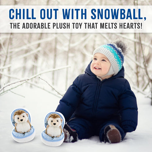 Snowball Stuffed Surprise Zip Up Animal, 6 inch Cute & Soft Plush Toy, Perfect for Friends and Family